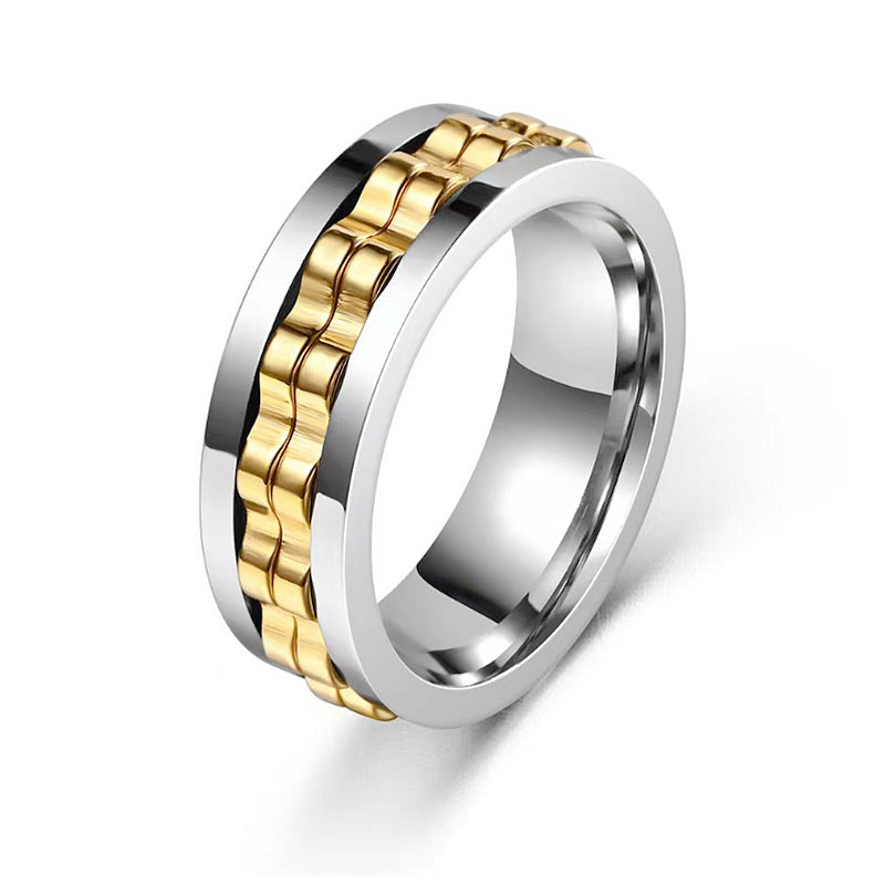 Titanium Spinner Fidget Ring for Men